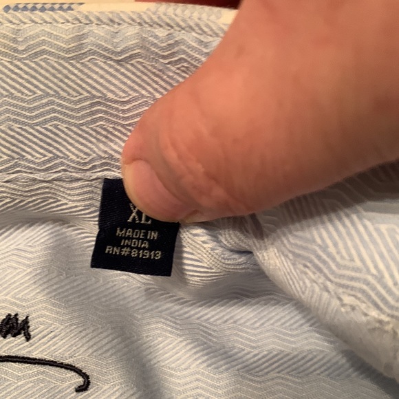 Robert Graham White w/Navy & Carolina Blue Checks - Picture 3 of 10